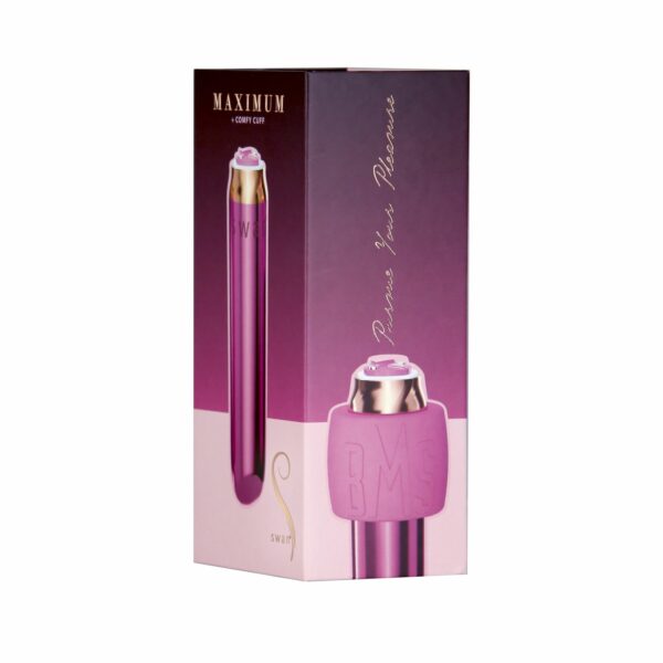 Віброкуля Swan Maximum + Comfy Cuff Pink, суперпотужна, різна інтенсивність, силіконова манжета - Зображення 9