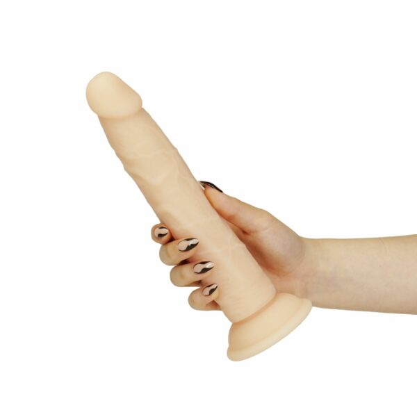 Фалоімітатор Naked Addiction — 9″ Silicone Dual Density Bendable Dildo Vanilla, віброкуля в подаруно - Зображення 3