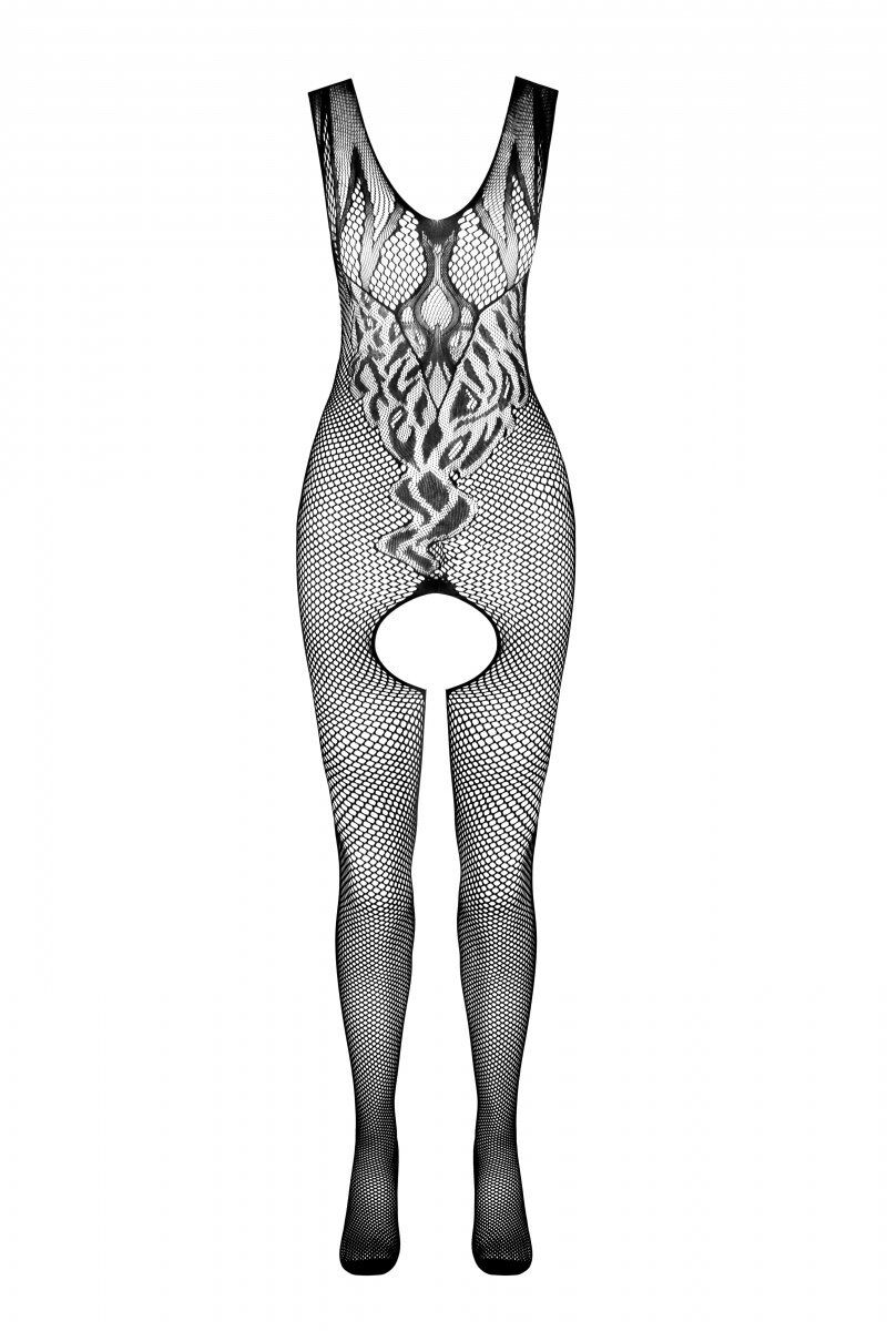 Бодістокінг з крилами Passion BS098 One Size, red, середня сітка, відкритий доступ - Зображення 3