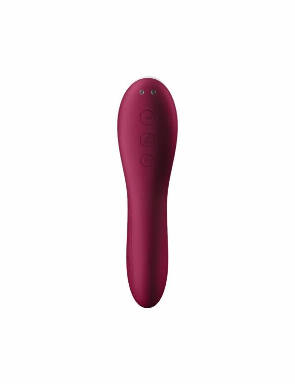 Вакуумний стимулятор із вібрацією Satisfyer Dual Crush Wine Red - Зображення 3