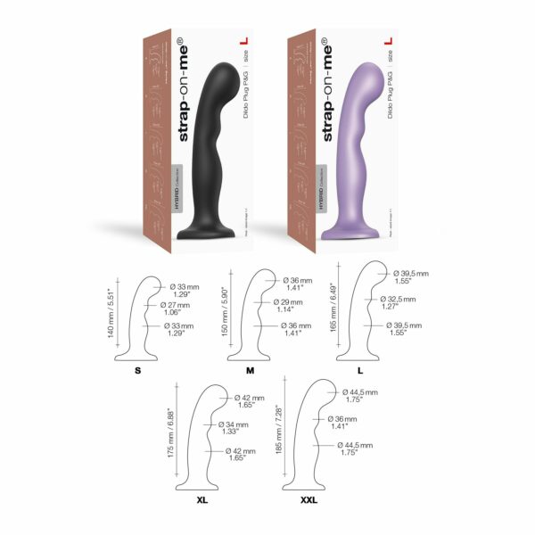 Насадка для страпона Strap-On-Me Dildo Plug P&G Black S - Зображення 4