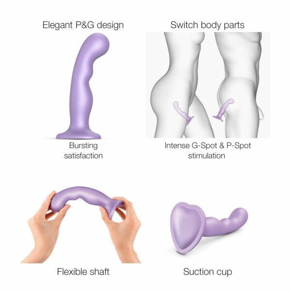 Насадка для страпона Strap-On-Me Dildo Plug P&G Lilas Metallic XL - Зображення 3