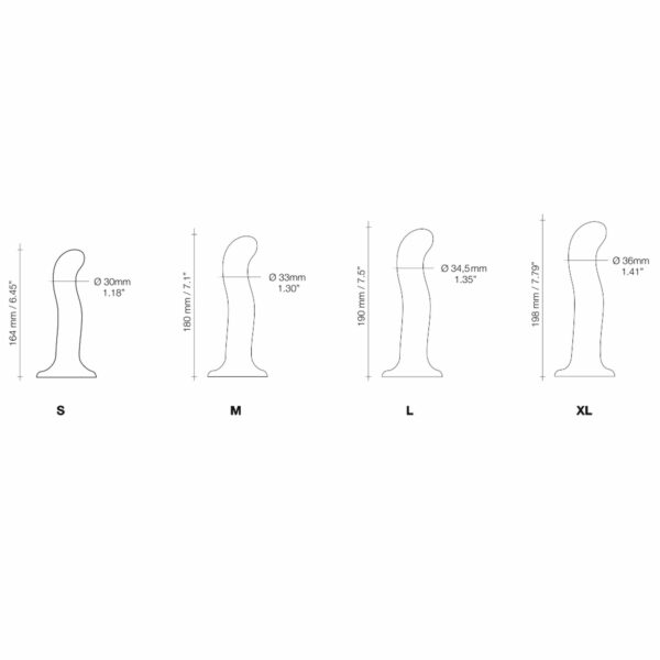 Насадка для страпона Strap-On-Me P&G-Spot Dildo, силикон, размер XL - Зображення 4