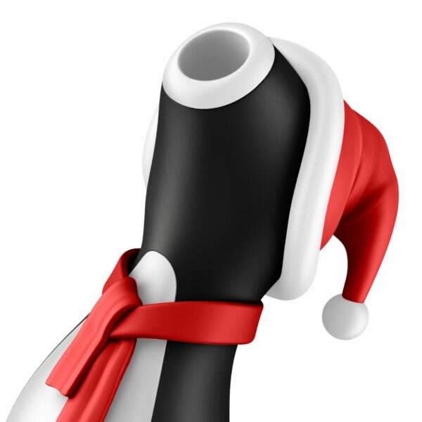 Вакуумний кліторальний стимулятор Satisfyer Penguin Holiday Edition, у шапочці та шарфі - Зображення 5