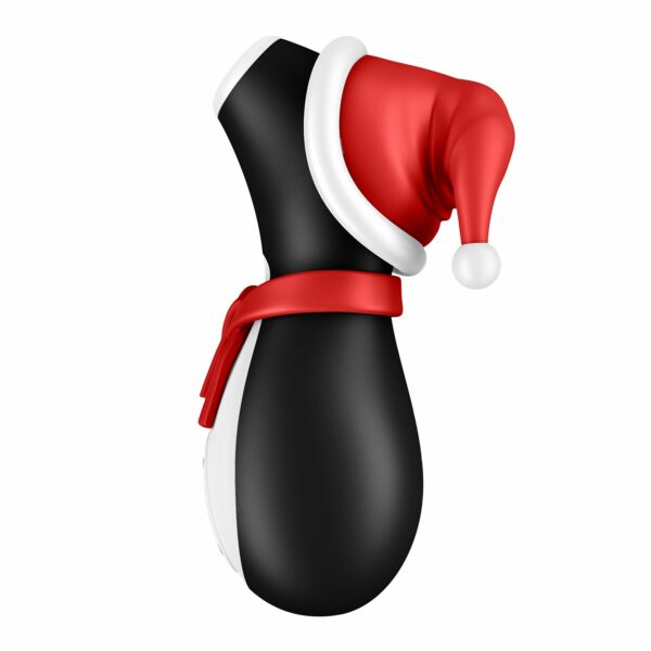 Вакуумний кліторальний стимулятор Satisfyer Penguin Holiday Edition, у шапочці та шарфі - Зображення 3
