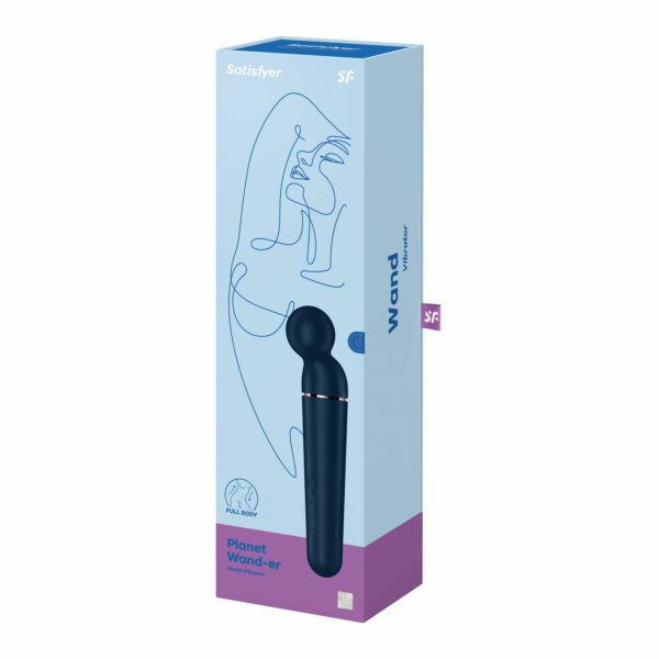 Вібромасажер Satisfyer Planet Wand-er Blue/Rosegold, дуже потужний, бездротовий - Зображення 6