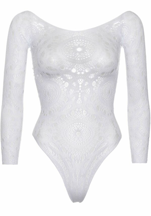 Еротичне боді-бодістокінг Leg Avenue Snap crotch thong back teddy White S/M - Зображення 3