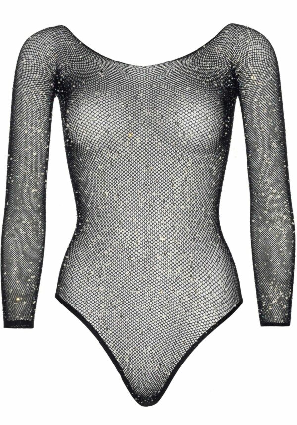 Сітчасте боді зі стразами Leg Avenue Crystalized fishnet bodysuit Black One Size - Зображення 5