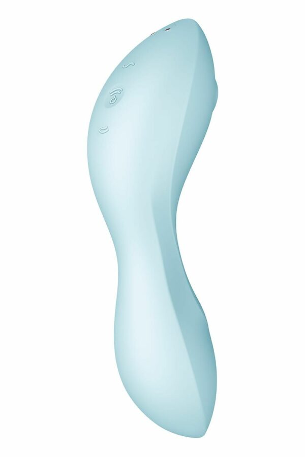 Вакуумний смарт-стимулятор із вібрацією Satisfyer Curvy Trinity 5 (Blue)  (порвана упаковка!!!) - Зображення 6