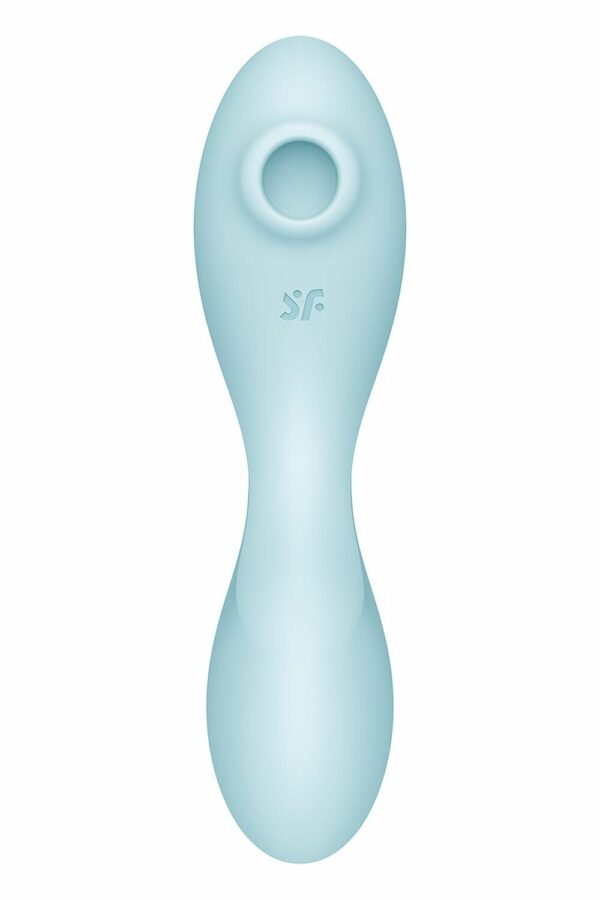 Вакуумний смарт-стимулятор із вібрацією Satisfyer Curvy Trinity 5 (Blue)  (порвана упаковка!!!) - Зображення 3