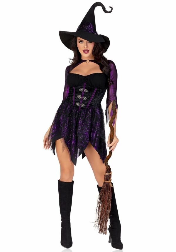 Костюм відьми Leg Avenue Mystical Witch XL, сукня, капелюх - Зображення 5