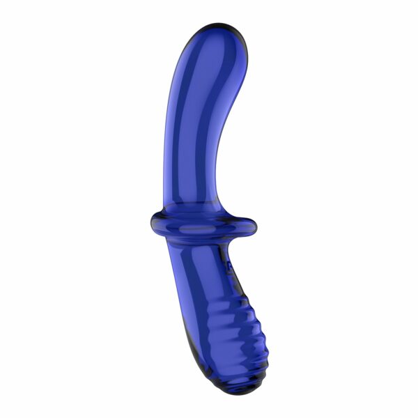 Двосторонній скляний дилдо Satisfyer Double Crystal Light blue, боросилікатне скло, унісекс - Зображення 4
