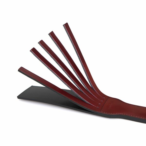 Двосторонній паддл Liebe Seele Wine Red Spanking Paddle, натуральна шкіра - Зображення 3