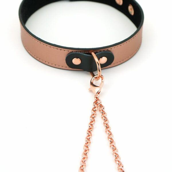 Нашийник із затискачами для сосків Liebe Seele Rose Gold Memory Collar with Nipple Clamps - Зображення 10