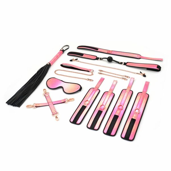 БДСМ-набір Liebe Seele Vivid Sakura 8 Pieces Set, 8 аксесуарів, екошкіра на оксамитовій основі - Зображення 2