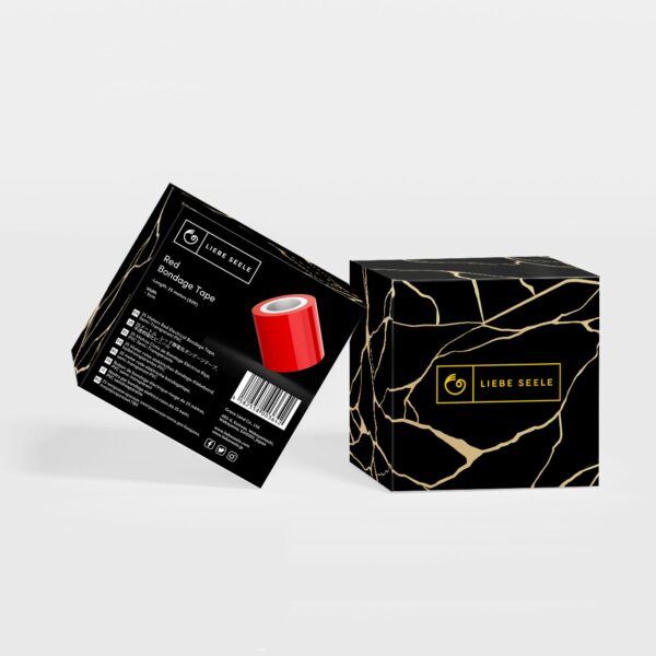 Скотч для бондажу Liebe Seele Bondage Tape Red 25 м, не липне до шкіри та волосся, без слідів - Зображення 2