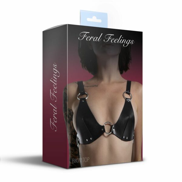 Ліф з натуральної шкіри Feral Feelings - Bikini Top Black - Зображення 4