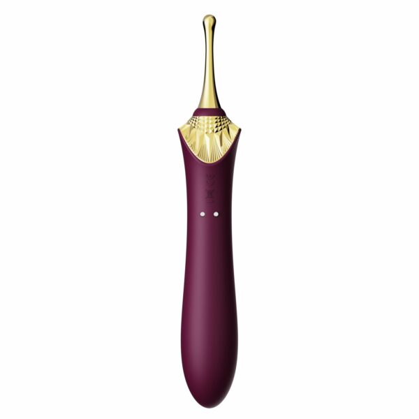 Мультифункціональний вібратор Zalo — Bess 2 Velvet Purple, 4 насадки, підігрів - Зображення 10