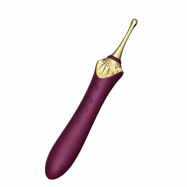 Мультифункціональний вібратор Zalo — Bess 2 Velvet Purple, 4 насадки, підігрів - Зображення 3