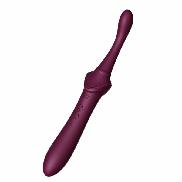 Мультифункціональний вібратор Zalo — Bess 2 Velvet Purple, 4 насадки, підігрів - Зображення 7