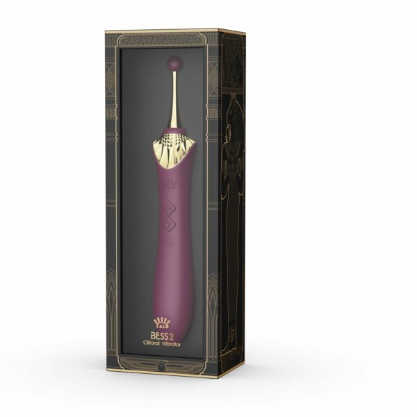 Мультифункціональний вібратор Zalo — Bess 2 Velvet Purple, 4 насадки, підігрів - Зображення 11