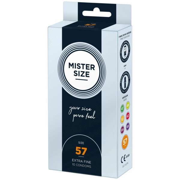 Презервативи Mister Size - pure feel - 57 (10 condoms), товщина 0,05 мм (м'ята упаковка!!!) - Зображення 3