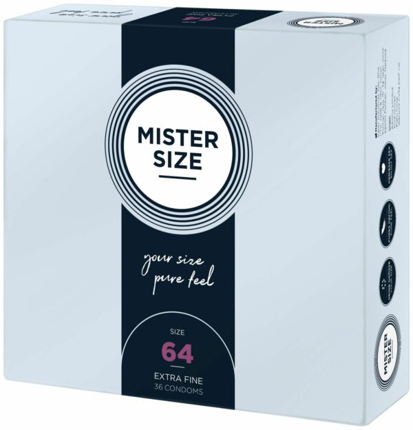 Презервативи Mister Size - pure feel - 64 (36 condoms), товщина 0,05 мм (м'ята упаковка!!!) - Зображення 3