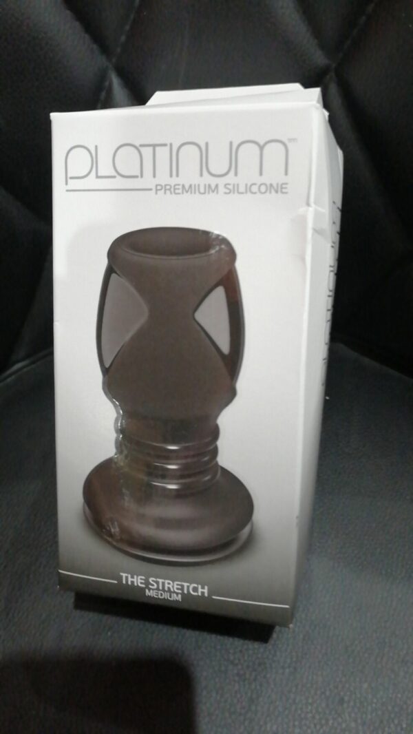 Анальний тунель Doc Johnson Platinum Premium Silicone - The Stretch Medium - Black  (м'ята упаковка) - Зображення 2