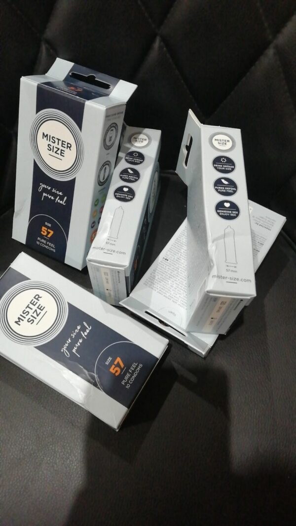 Презервативи Mister Size - pure feel - 57 (10 condoms), товщина 0,05 мм (м'ята упаковка!!!) - Зображення 2