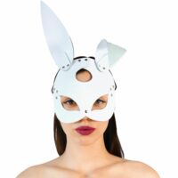 Шкіряна маска Зайчика Art of Sex – Bunny mask, колір Білий