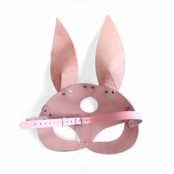 Шкіряна маска Зайчика Art of Sex - Bunny mask, колір Рожевий - Зображення 4