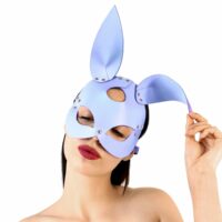 Шкіряна маска Зайчика Art of Sex – Bunny mask, колір Лавандовий