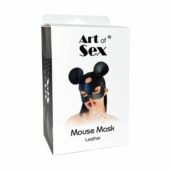 Шкіряна маска мишки Art of Sex - Mouse Mask, колір Чорний - Зображення 5