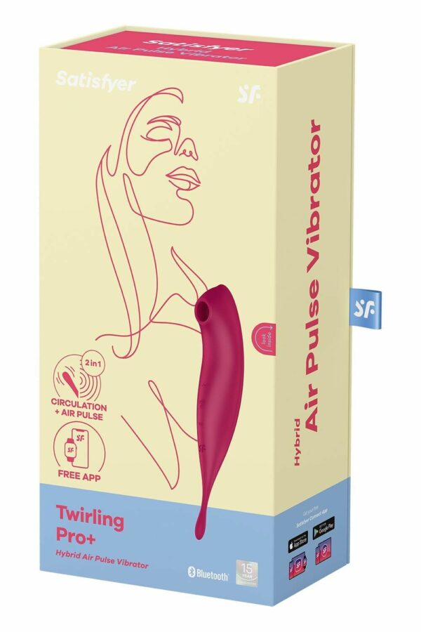 Смарт-вібратор з вакуумною стимуляцією Satisfyer Twirling Pro+ dark red  (м'ята упаковка!!!) - Зображення 8