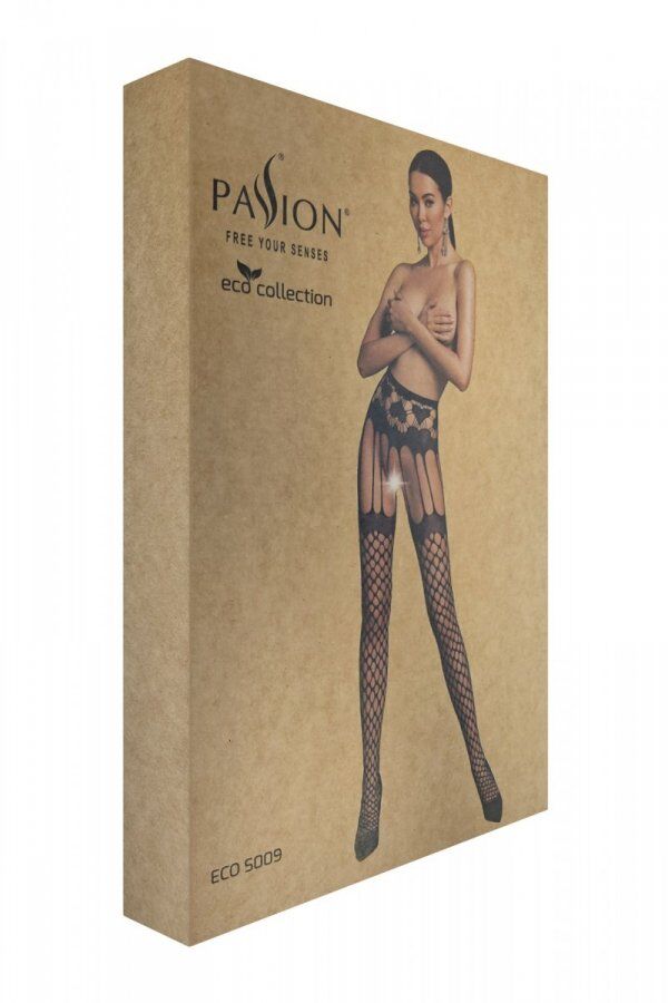 Еротичні колготки-бодістокінг Passion ECO S009 red - Зображення 6