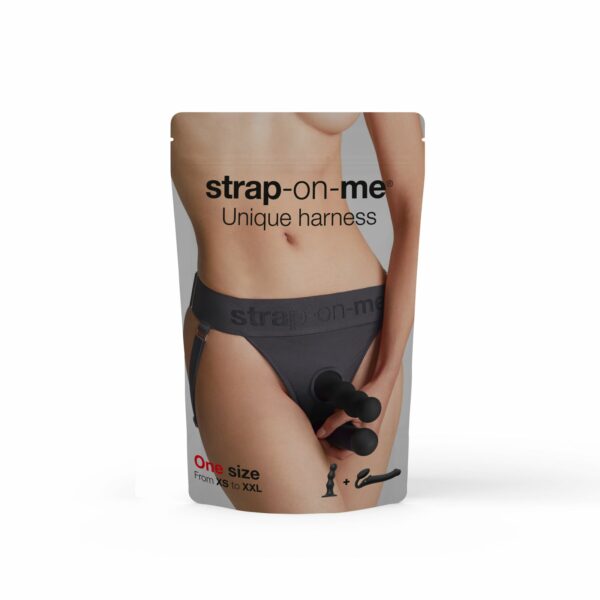 Трусики для страпона Strap-On-Me HARNAIS LINGERIE UNIQUE, One Size, сірі - Зображення 7