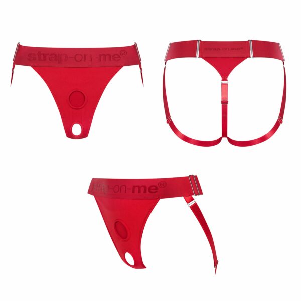 Трусики для страпона Strap-On-Me HARNAIS LINGERIE UNIQUE, One Size, червоні - Зображення 2