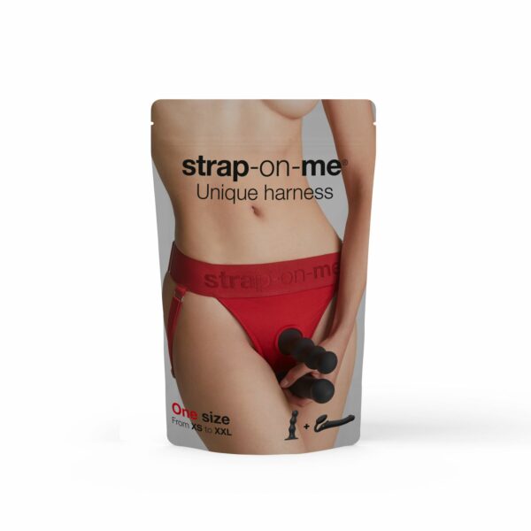 Трусики для страпона Strap-On-Me HARNAIS LINGERIE UNIQUE, One Size, червоні - Зображення 7
