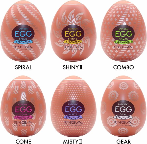 Набір мастурбаторів-яєць Tenga Egg Hard Boilded II Pack (6 яєць) - Зображення 2