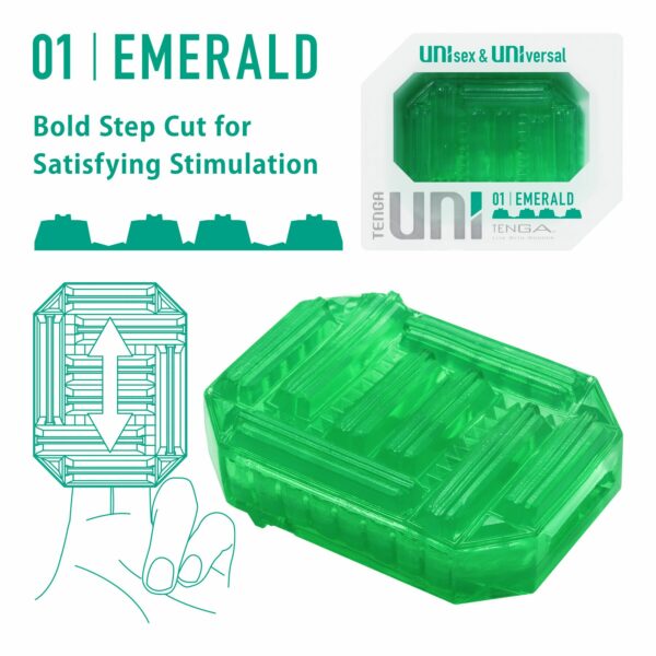 Мастурбатор Tenga UNI Emerald - Зображення 2