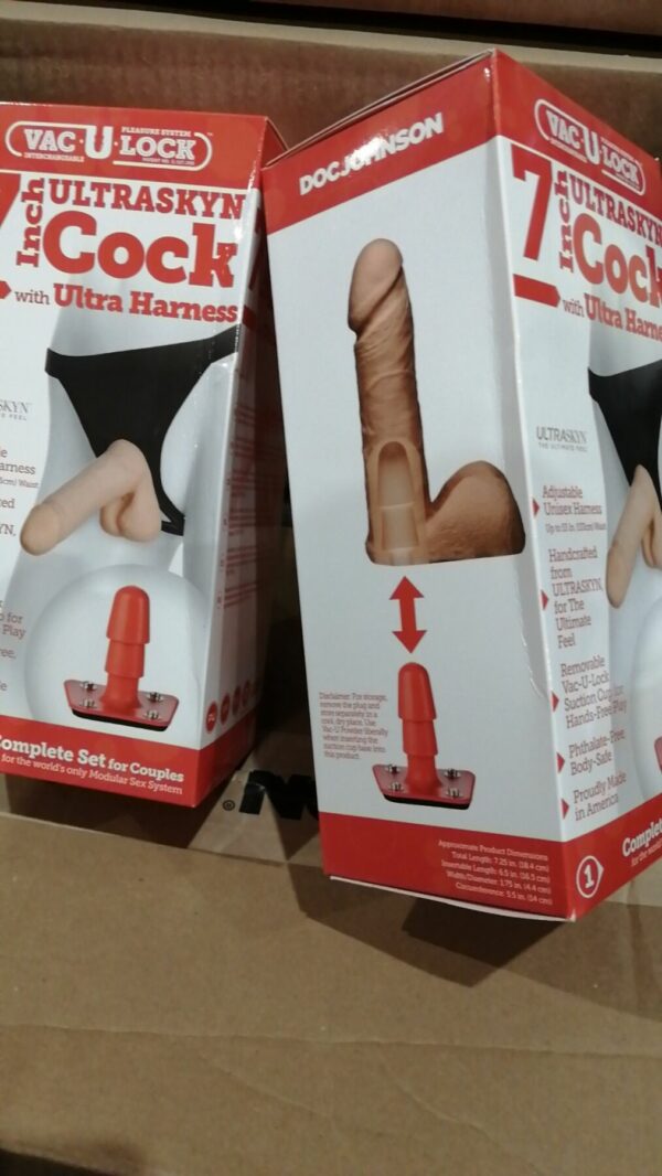 Трусики зі страпоном Doc Johnson Vac-U-Lock 7 Inch ULTRASKYN Ultra Harness (м'ята упаковка!!!) - Зображення 2