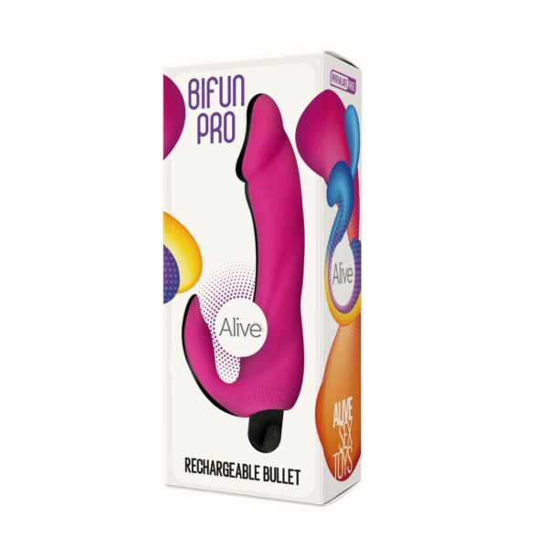 Вібратор вагінально-кліторальний Alive Bifun Pro, Pink (м'ята упаковка!!!) - Зображення 4