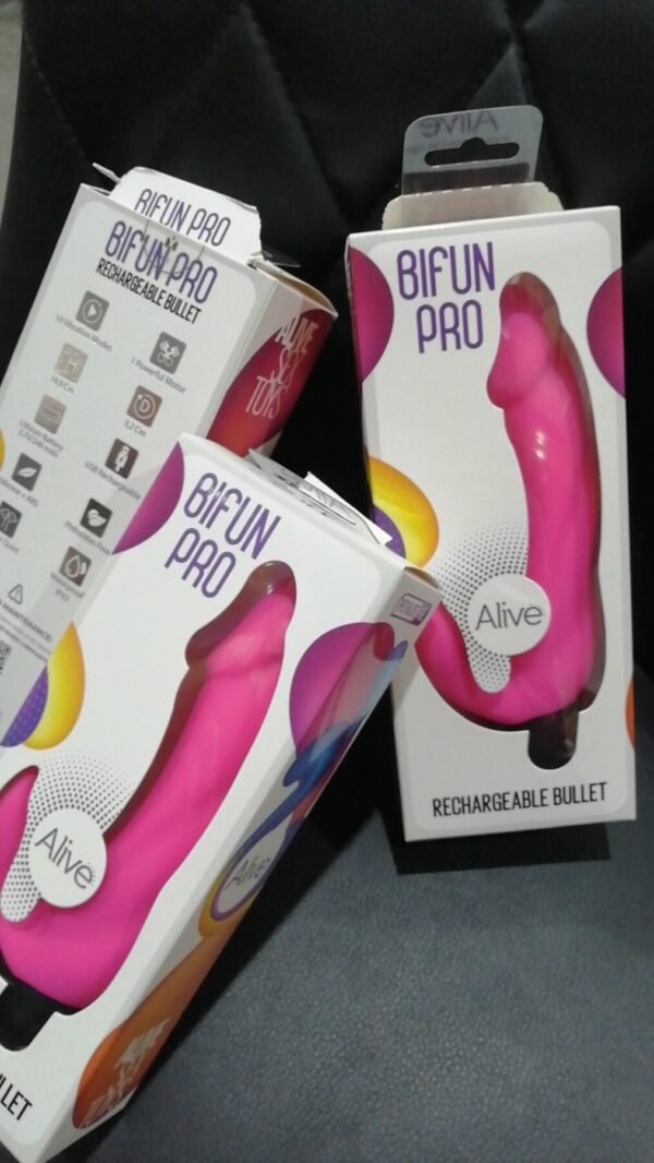 Вібратор вагінально-кліторальний Alive Bifun Pro, Pink (м'ята упаковка!!!) - Зображення 2