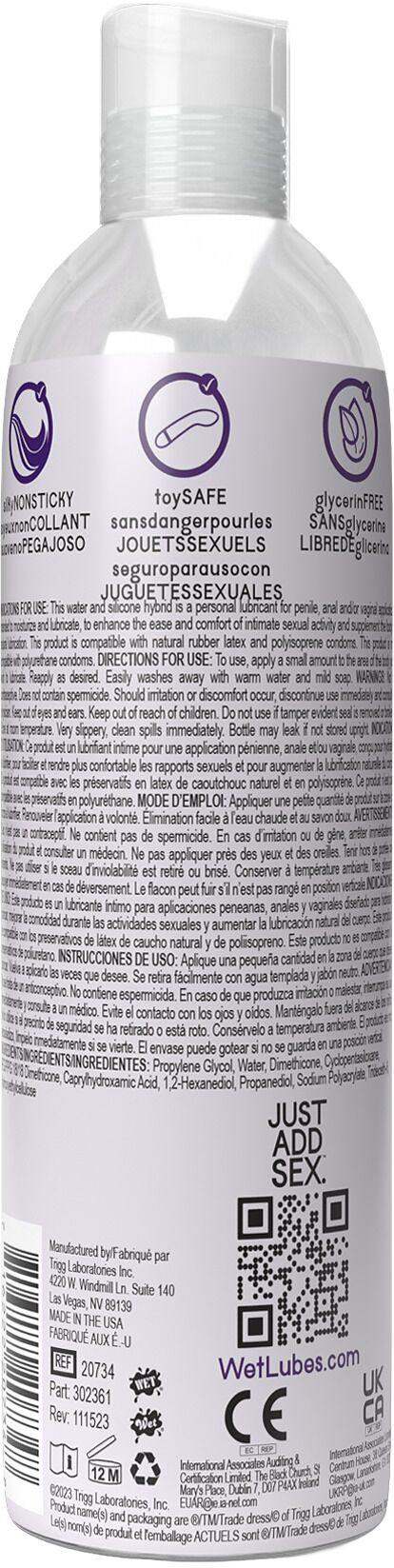 Лубрикант на водно-силіконовій основі Wet Water and Silicone Hybrid (118 мл) - Зображення 2