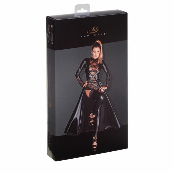 Сукня-плащ з мокрим ефектом Noir Handmade F128C Powerwetlook gown coat, S - Зображення 4