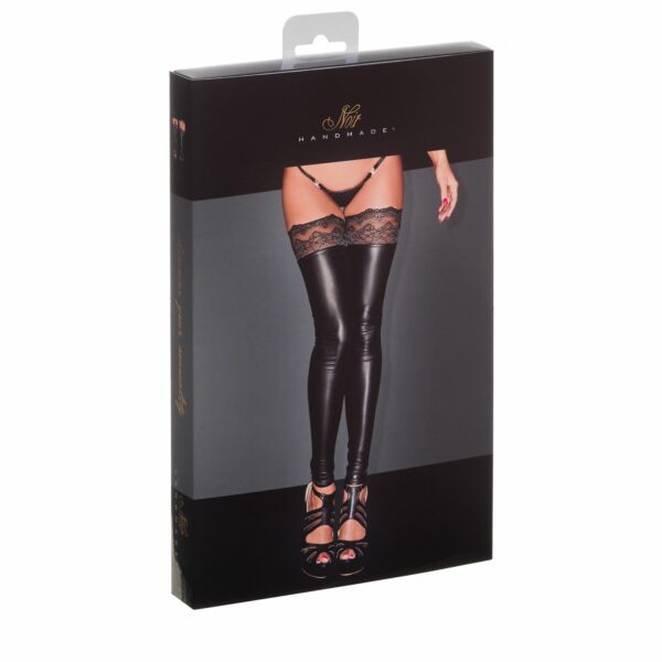 Панчохи з мокрим ефектом Noir Handmade F135 Powerwetlook stockings, XXL, без мисків - Зображення 5
