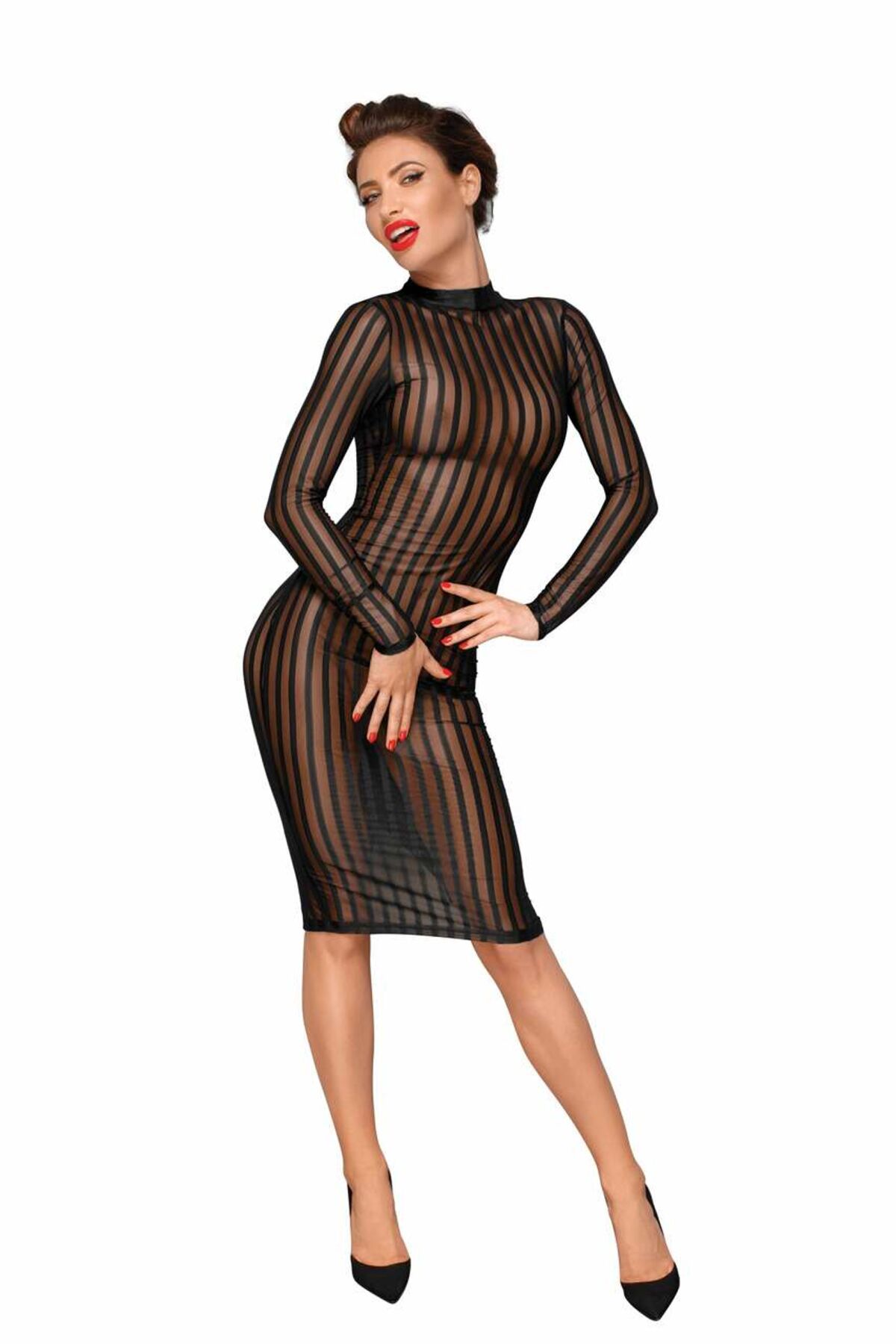 Сукня Noir Handmade F182 Classic dress made of elastic tulle - 3XL - Зображення 3