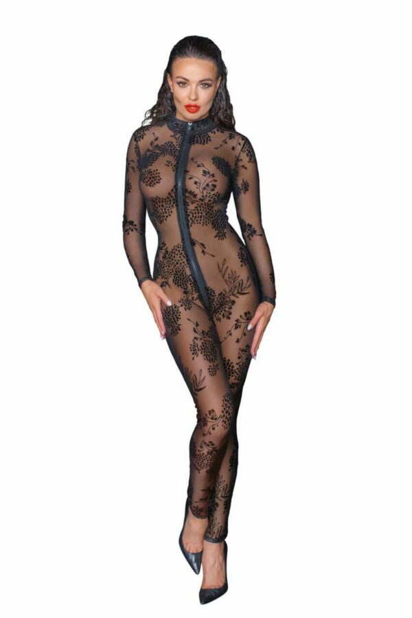Бодістокінг Noir Handmade F237 Long tulle overall - XL - Зображення 4