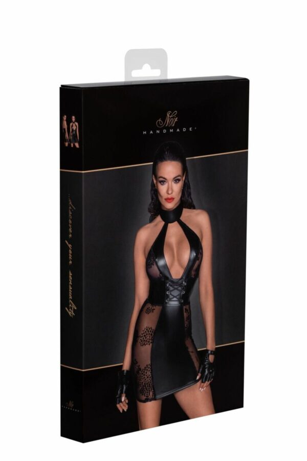 Сукня Noir Handmade F238 Short tulle dress with powerwetlook inserts - 3XL - Зображення 6