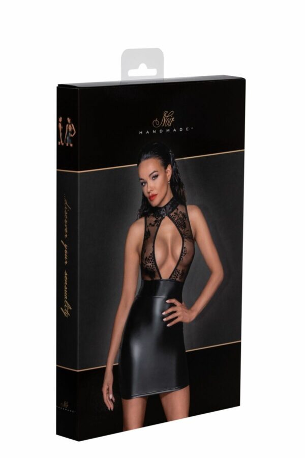 Сукня Noir Handmade F241 Short dress with powerwetlook skirt and tulle top - M - Зображення 7